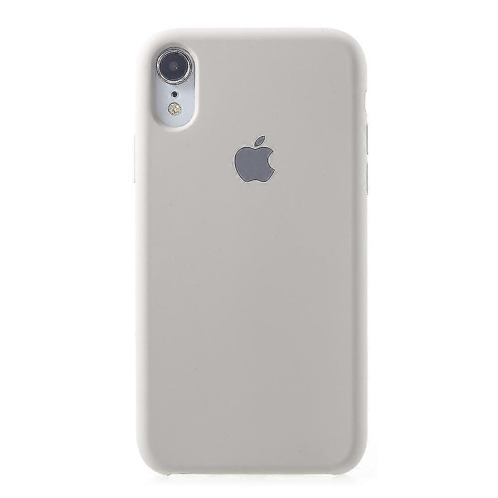 1:1 escala sedosa sólida de silicone capa do telefone para iPhone XR 6,1 polegadas