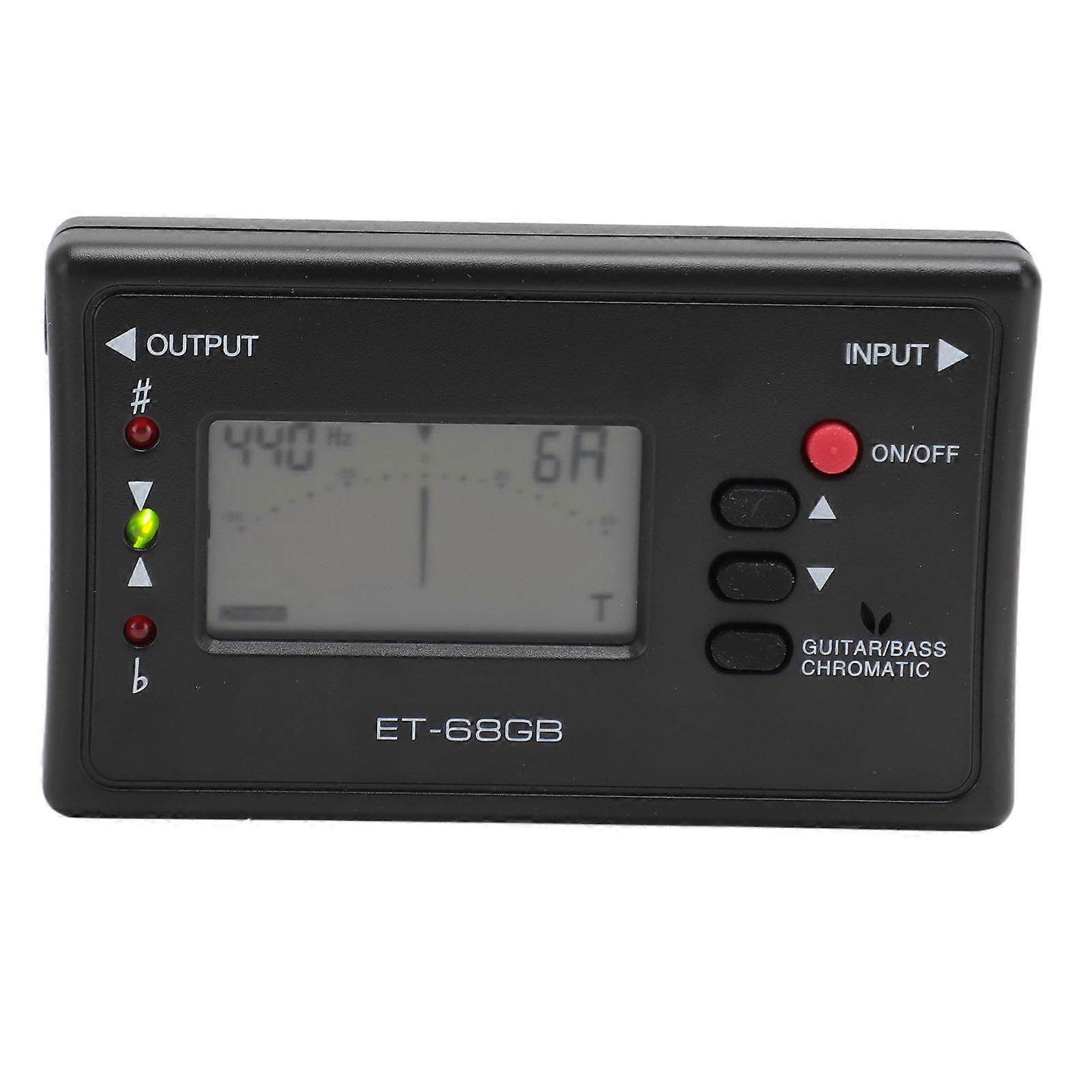 ET 68GBチューナーメトロノームプロフェッショナル435〜445Hz 3 in1ギターベース用デジタルメトロノームチューナートーンジェネレーター