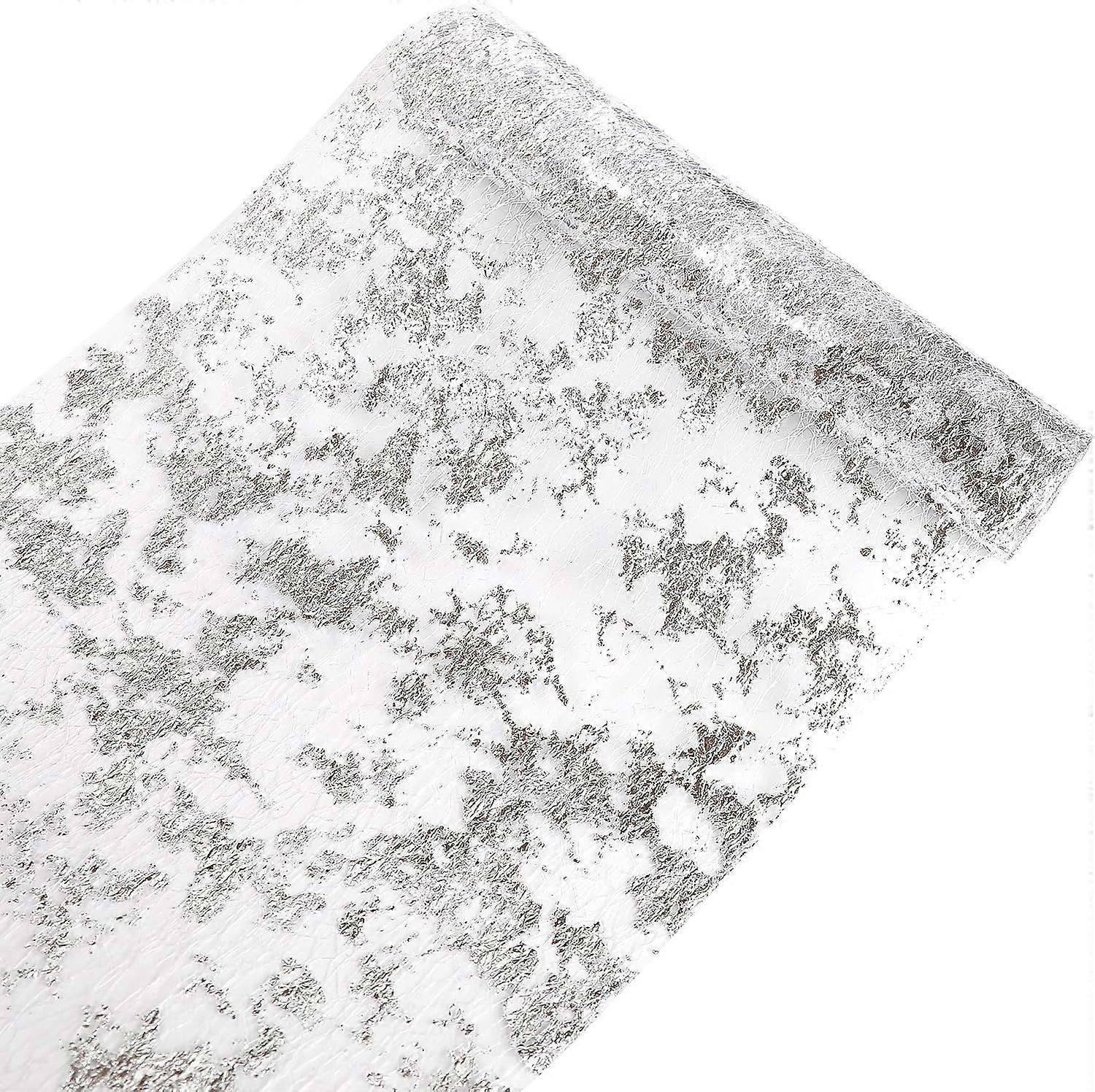 4-piece silver tablecloth set, glittery metallic gold thin mesh tablecloth roll