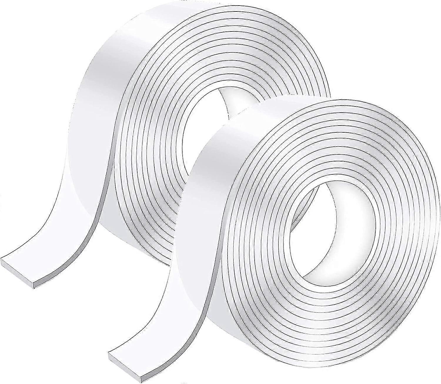 10M Extra Strong Double Sided Tape, Clear Washable Thin Nano Tape, Removable Traceless Non-Slip Tape, Reusable Double-Sided Gel for Carpet, Home or Of