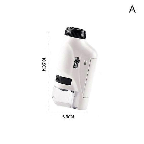 Portable microscope for children Pocket microscope Science Toys Educ white microscope one-size