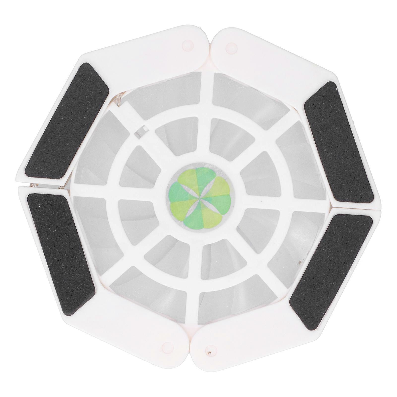 Laptop Cooler Pad with Luminous Large Fan USB Notebook Computer Foldable Stand DRS08(White )