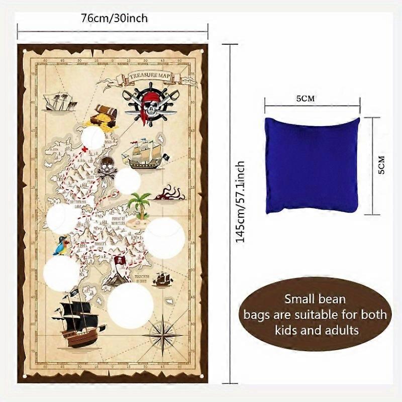 1pc πειρατική σημαία θησαυρού περιπέτειας - ιδανική για υπαίθριους εορτασμούς Πειρατικά Θεματικά Φεστιβάλ Παιχνίδια και