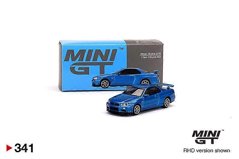 MINI GT BAYSHORE BLUE 1:64 GT-R Skyline R34 V-Spec II car model 341 #