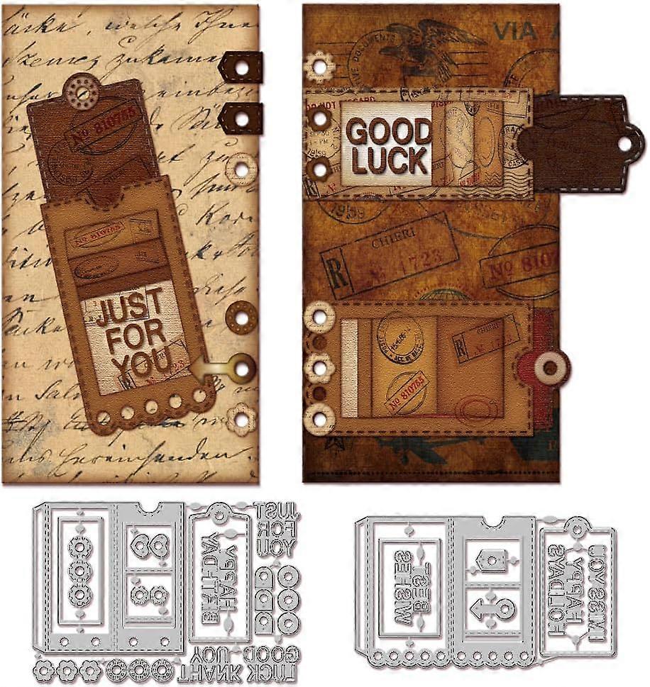 Slider Label Interface Frame Cutting Dies for Card Making Label Hole Reinforcement Metal Die Cuts Cutting Dies Templates for Scrapbooking Journal Embo