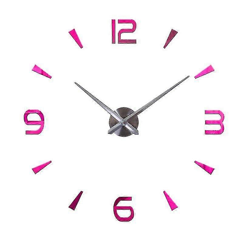 diy wall watch - pink