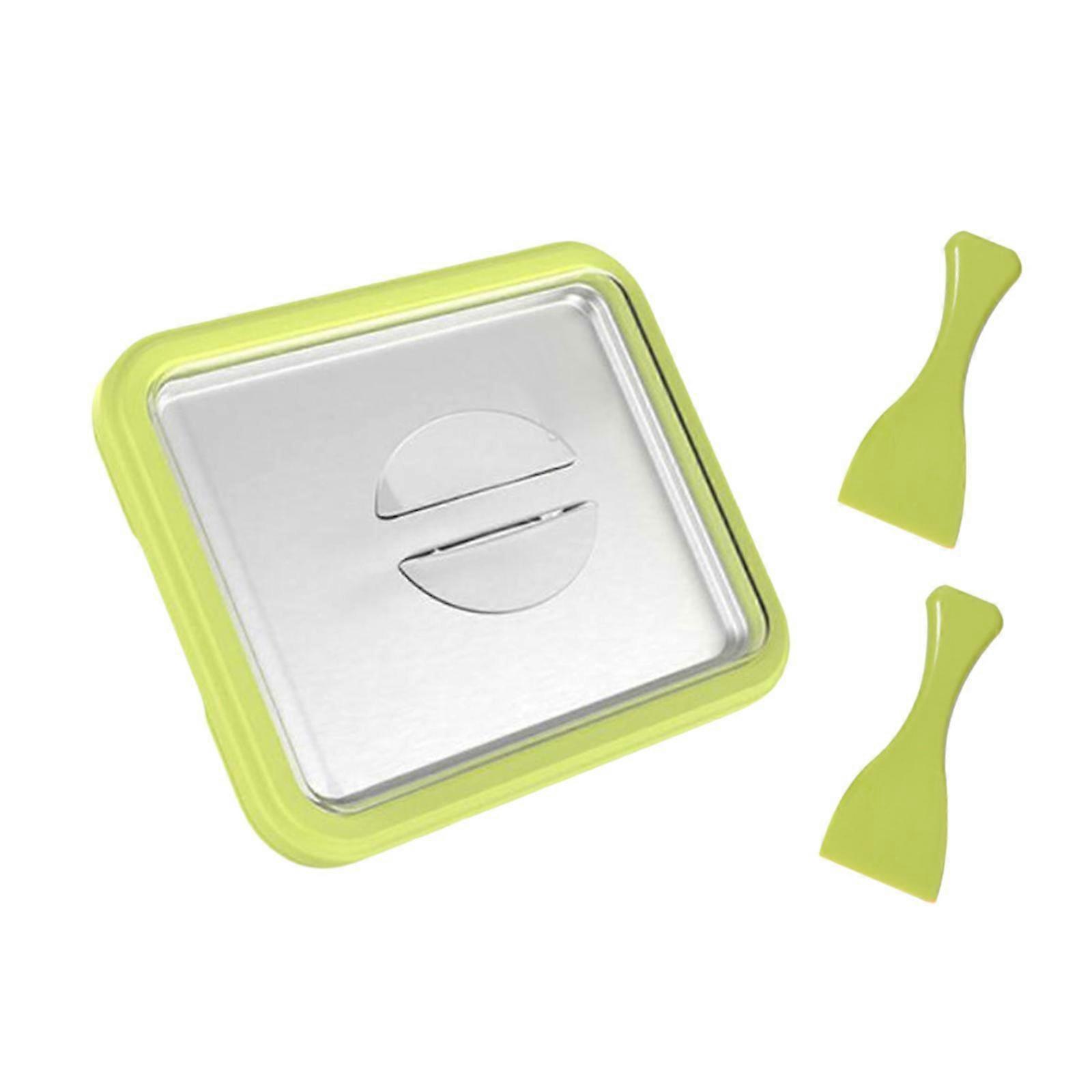 Fried Yogurt Machine DIY Ice Cream Plate Maker for Sorbets Soft Serve Sorbet green