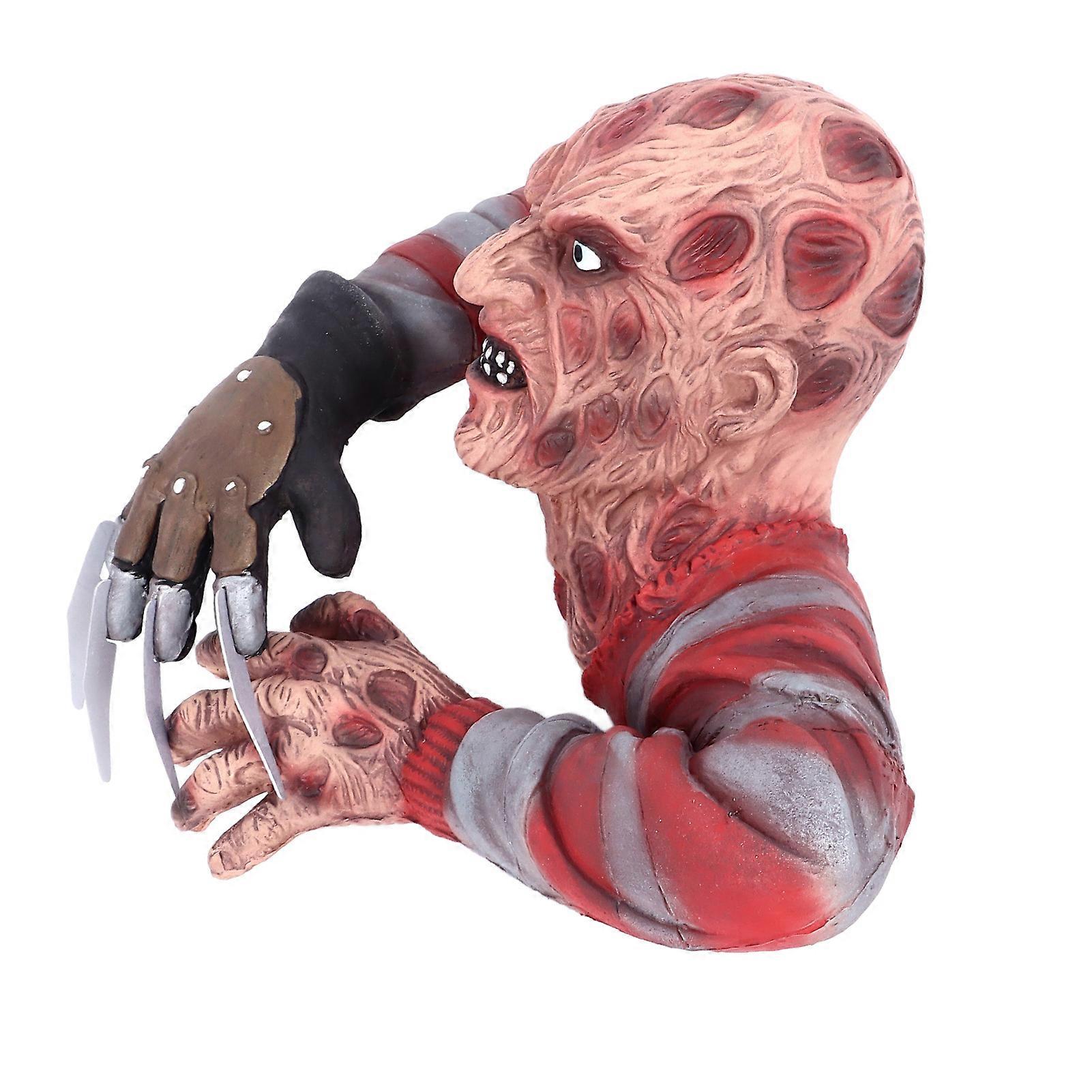 Statue Zombie Halloween Latex 30x23 Cm – Décoration Horreur Intérieur/extérieur, Maison Hantée, Jardin, Fête, Cadeau Fan D'épouvante
