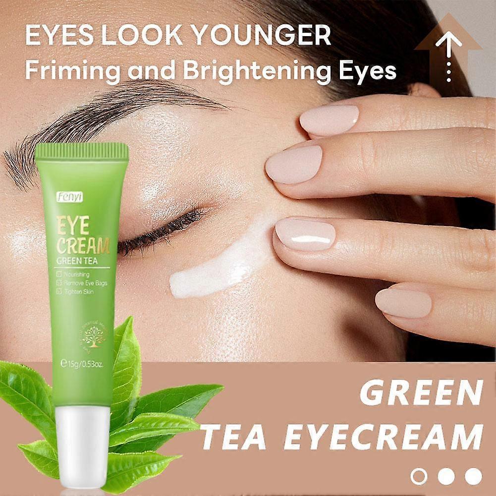 GreenTea Eye Cream Lightens Dark Circles Fade Fine Wrinkles Reduce Puffiness