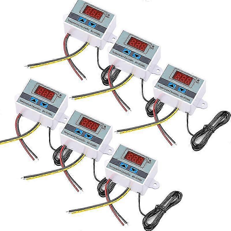 6Pcs Digital Temperature Controller Switch Switch Module Programmable Minus 50 To 110 Degree Heatin