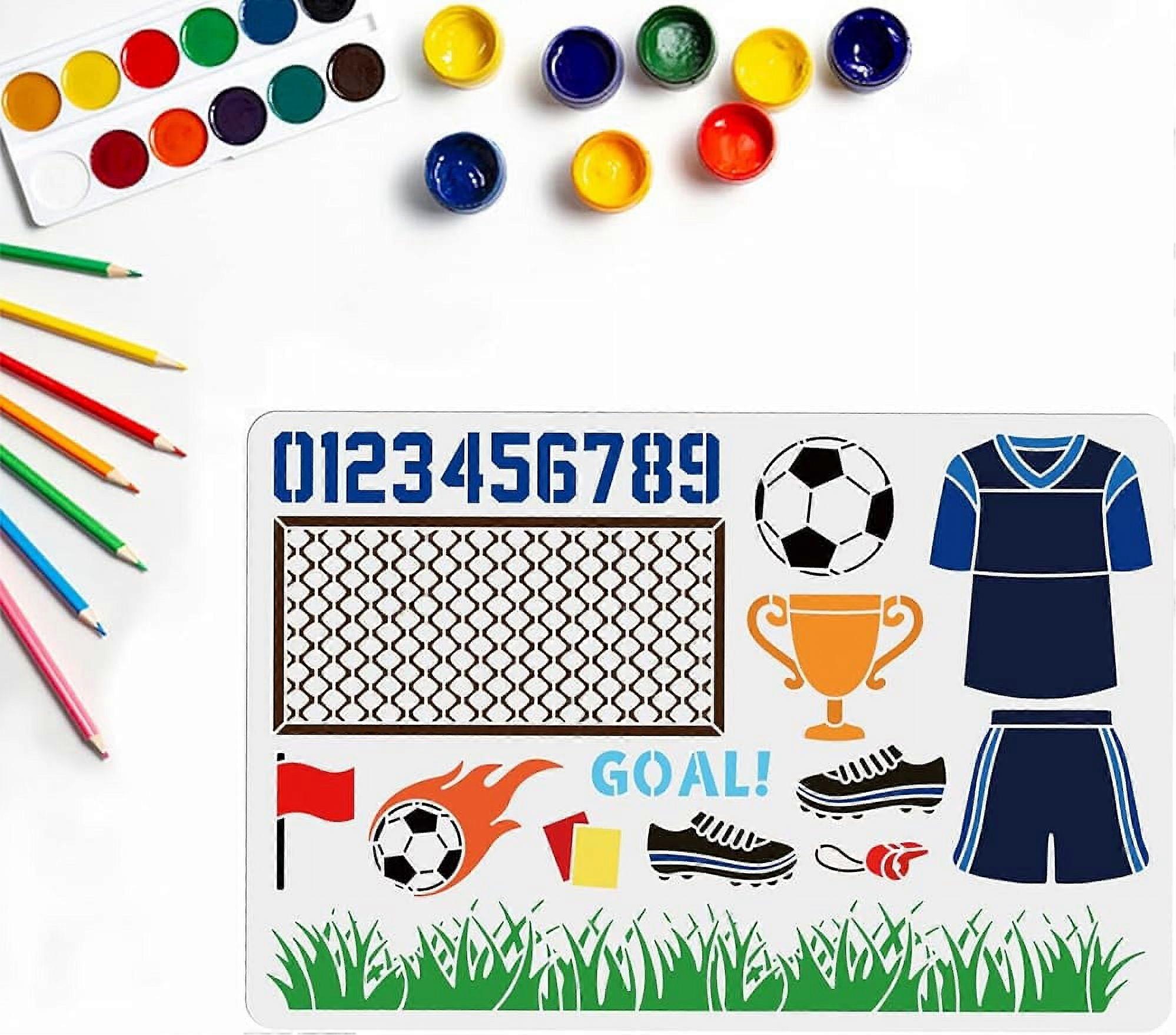 1Pc Large Soccer Painting Stencil Drawing Template on Wood Canvas Paper Wall 23.615.7inch