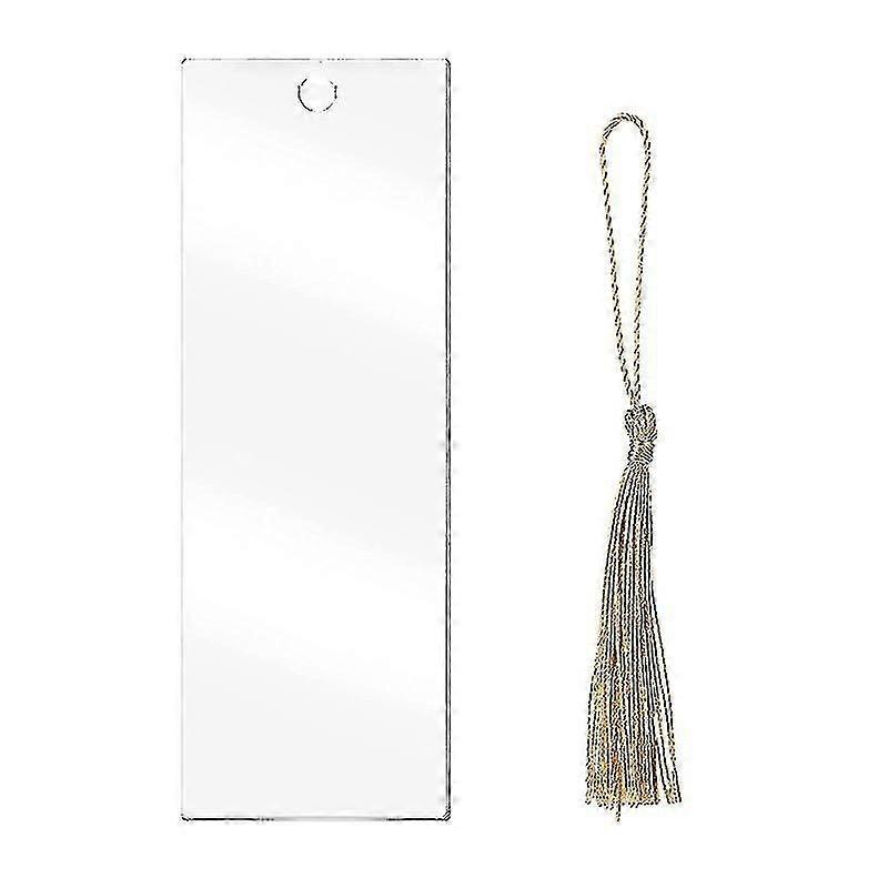 2024 20 Pieces Blank Bookmarks Kit Clear Acrylic Book Markers With Chinese Style Tassels For Student Diy Crafts Projects Present Tag( Size : 3.2x12cm 