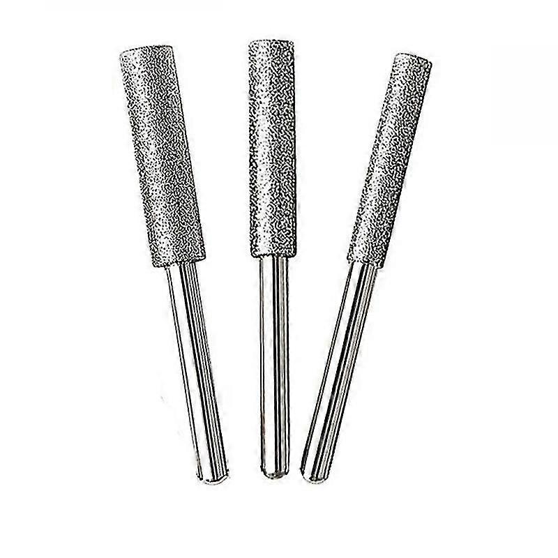 3pcs Chainsaw Sharpener 4-5.5mm Diamond Coated Cylindrical Cutter Sharpening Carving Grinding Tools