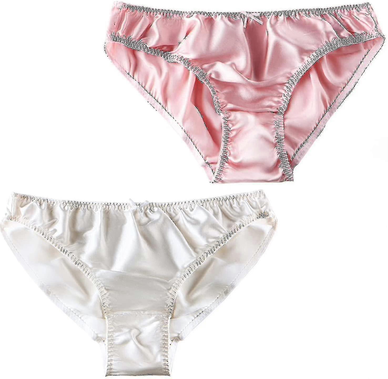 Silketruser for kvinner Silkebikini Silketruser Satengundertøy 2 stk