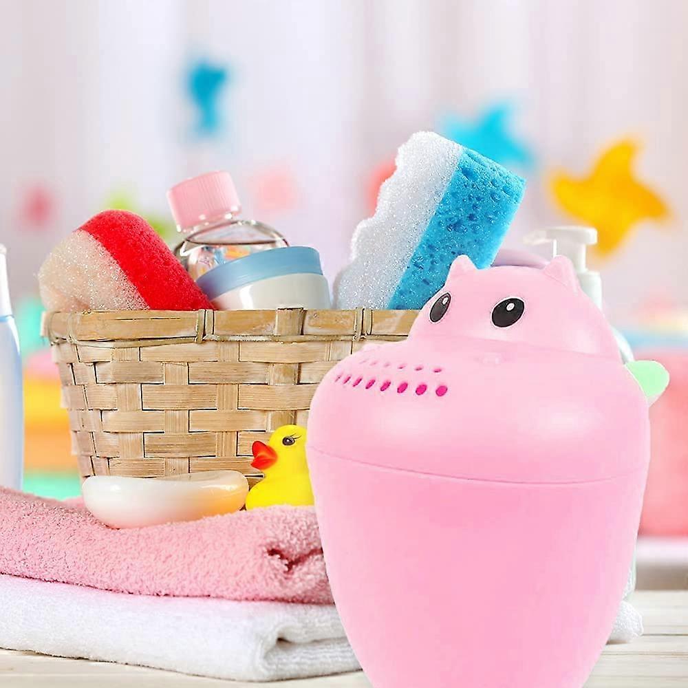Hippo Bath Wash Cup Shower Rinser (Pink)