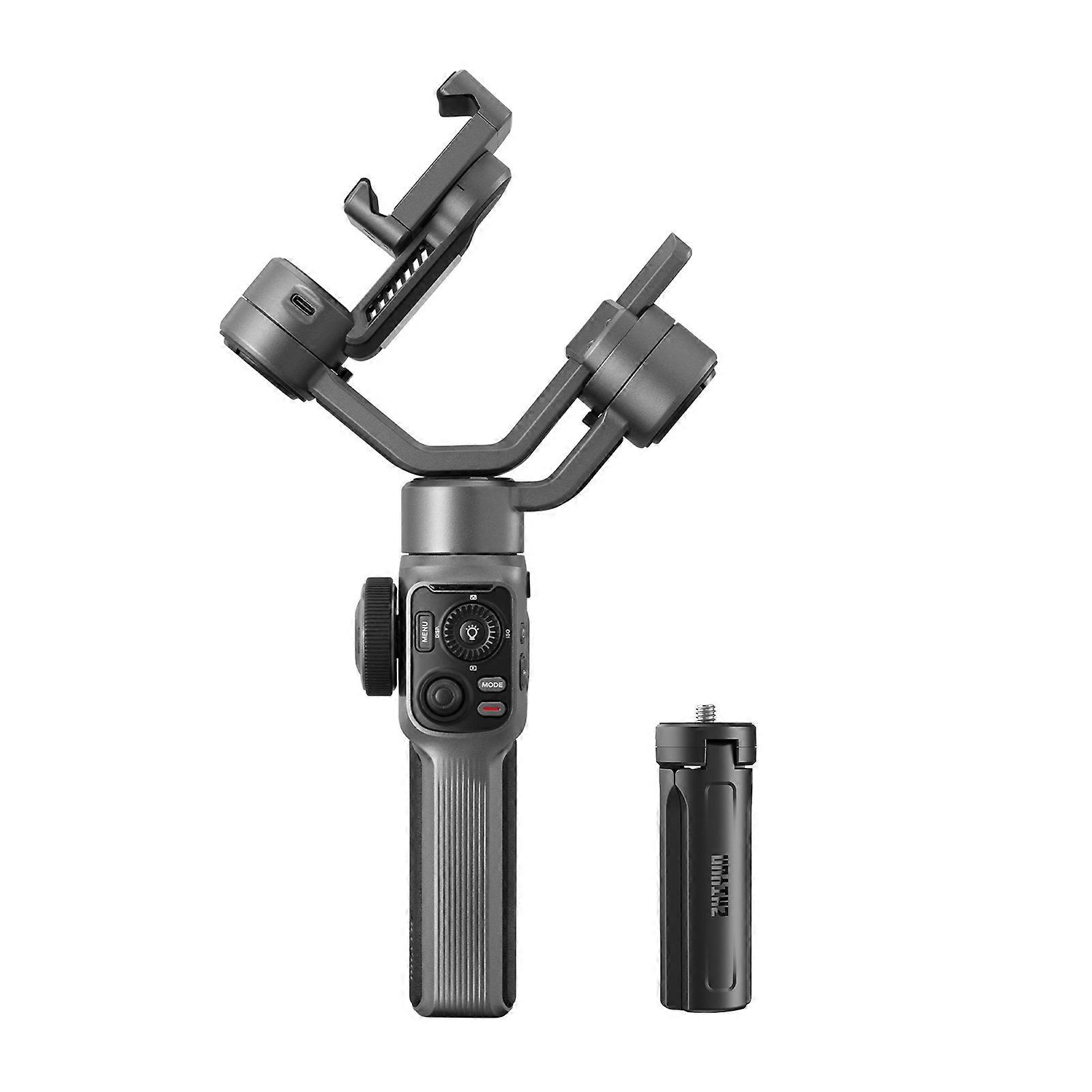 ZHIYUN SMOOTH-5S Handheld 3-Axis Gimbal Stabilizer Portable Phone Vlog Gimbal Anti-shake Built-in LED Fill Light with Mini Tripod Max. 300g Payload Re