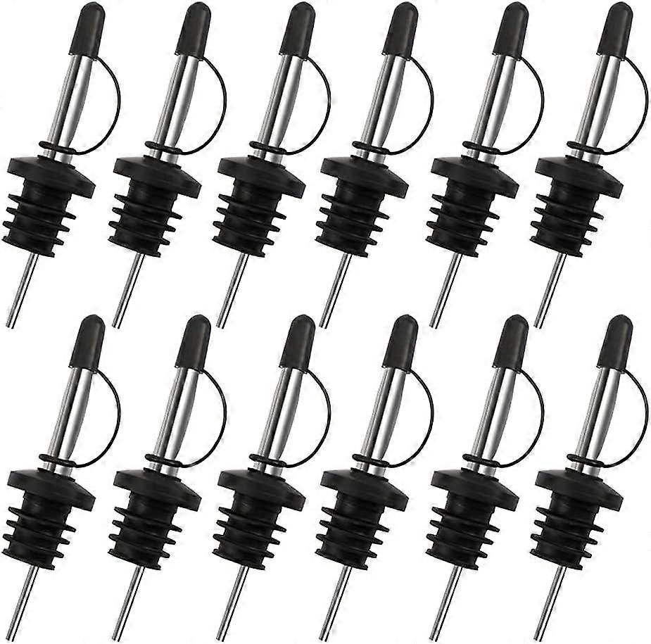 12PCS liquid pouring device, stainless steel quick pouring device conical nozzle, and wine pouring device with dust cap is applicable to about 0.75 in