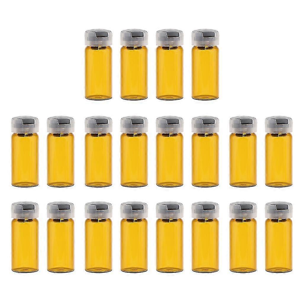 20x Empty Sterile Glass Sealed Serum Vials Liquid Containers 10ml