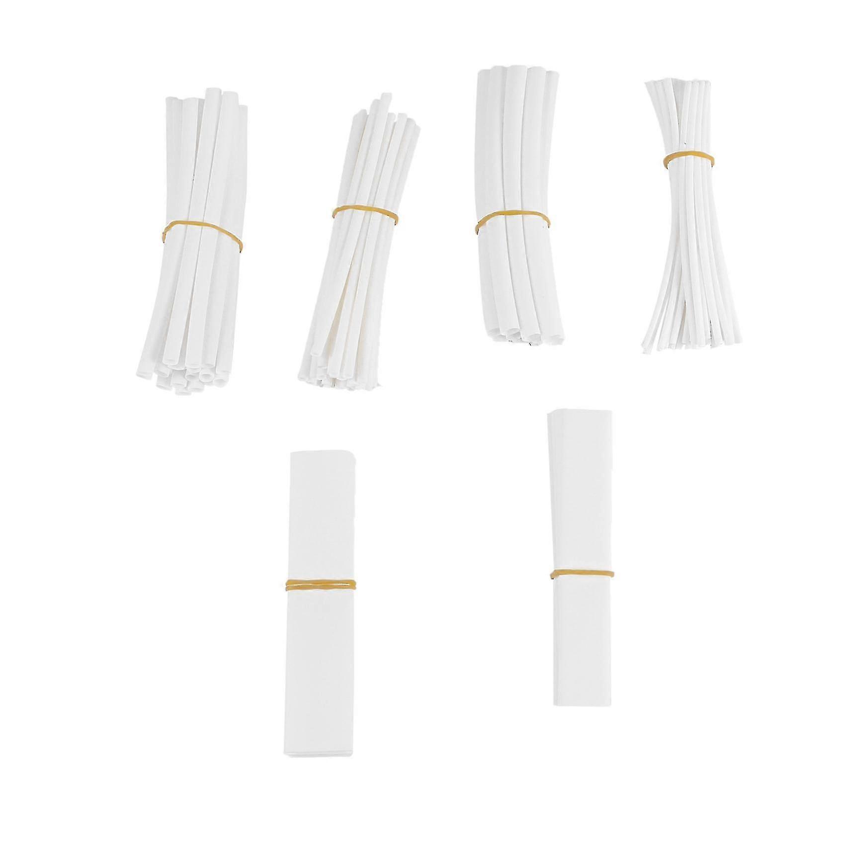 100 Pcs Heat Shrink Tube Casing Heat Shrink Tube Color:white