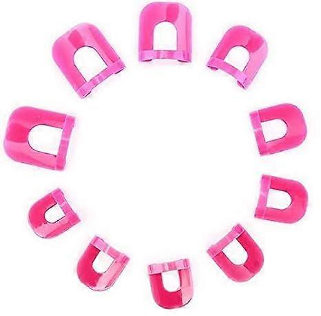 26 Pcs (10 Sizes) Reusable Soft Plastic Nail Polish Stencil,Spill Proof Manicure Protector Tools