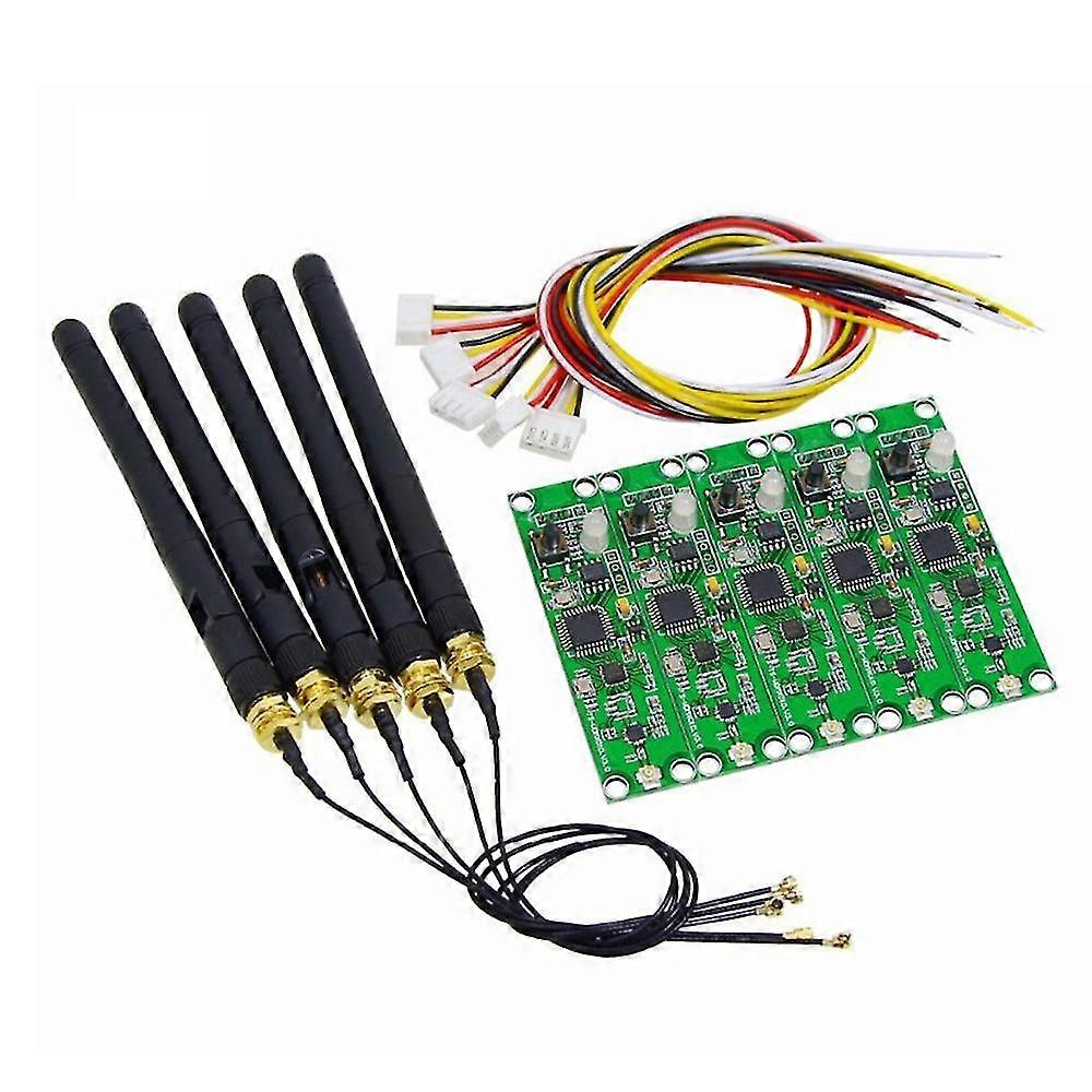 5pcs 2.4ghz Wireless Dmx 512 Trasmettitore Ricevitore Pcb 2 In 1 Modulo Wireless Pcb Board con antenna