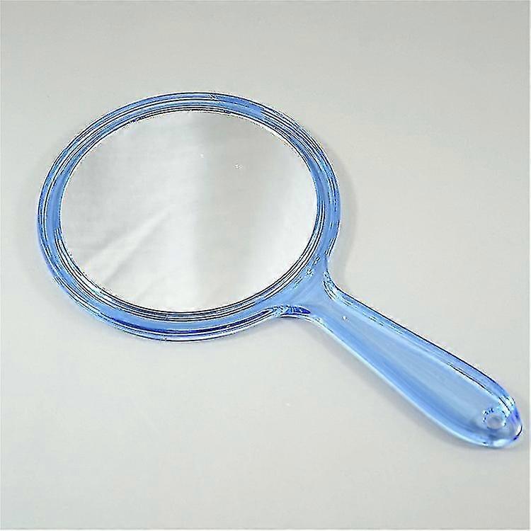 Makeup Hand Mirror, Double-sided 3x 1x Magnifying Round (blue)