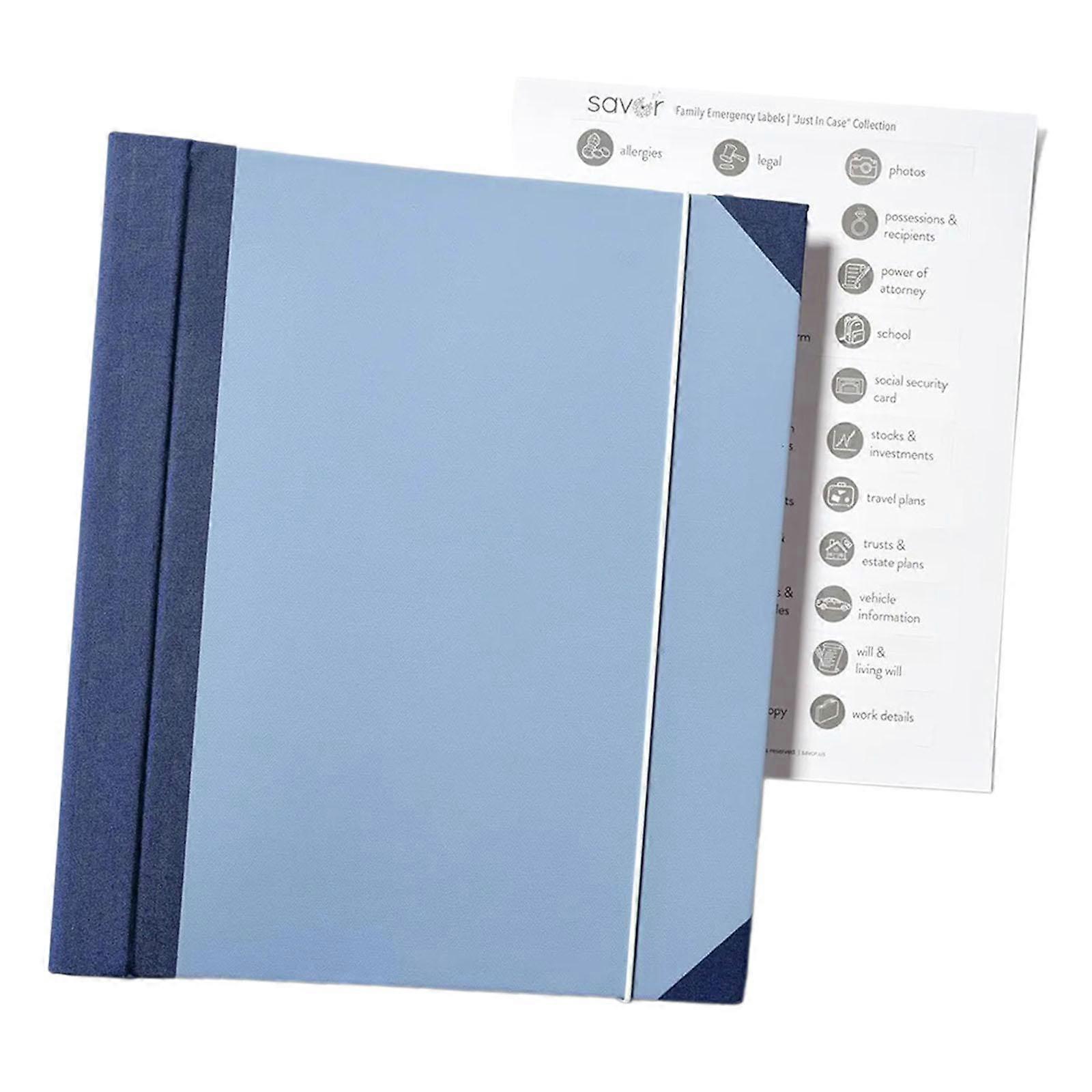 Accordion File Organizer Family Important Documents Organizer for Bill Paper Blue