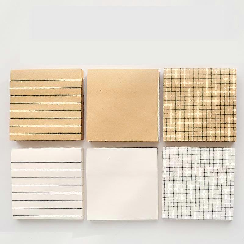 12 pcs Notes, Sticky Notes Pad, Memo Note Pad for Notes, Simple Assorted Sticky Notes, White and Brown Checkered Post-it Notes, Do List Square Memo Pa