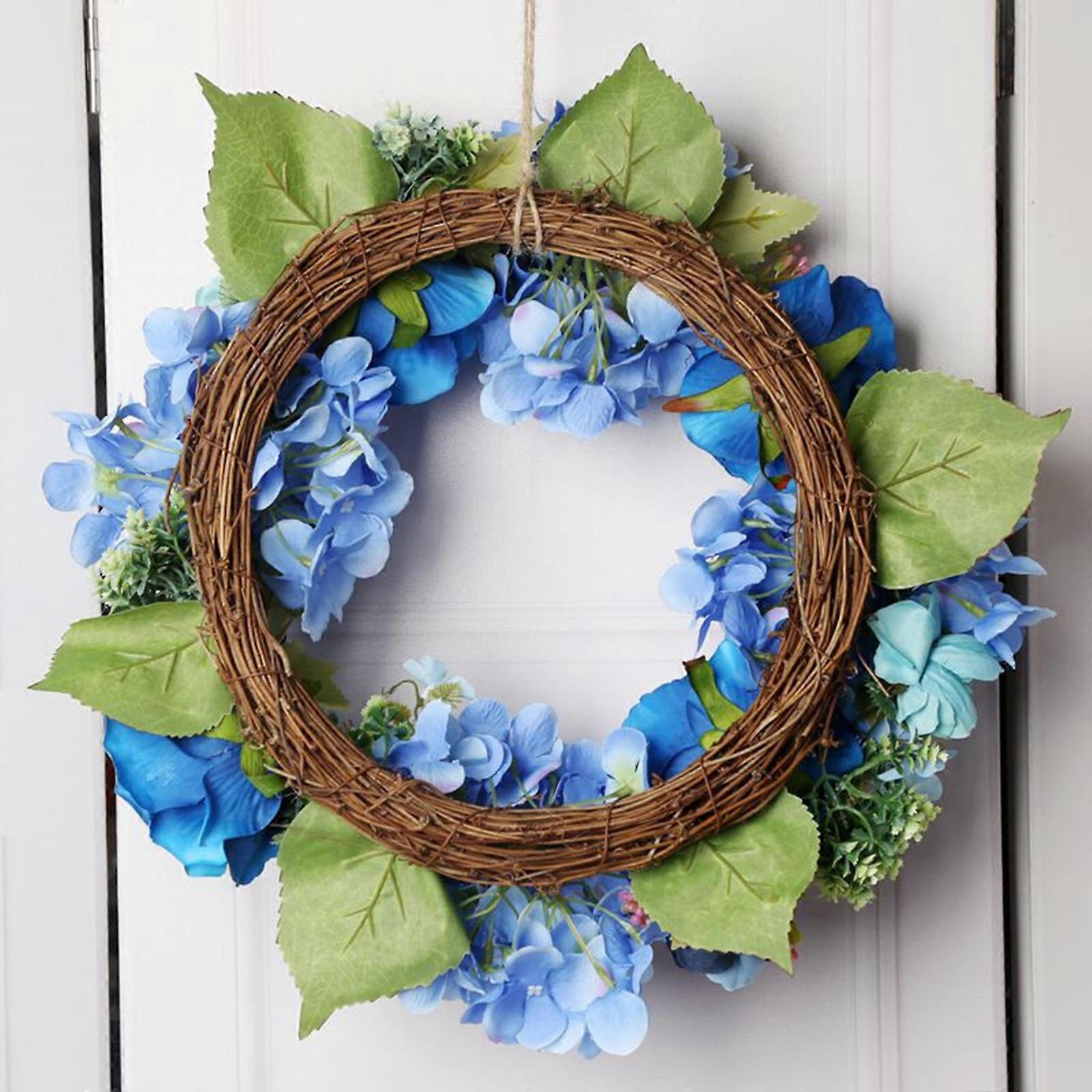 إكليل زهور اصطناعي مع كوبية، 45 سم، لا تذبل أبدا