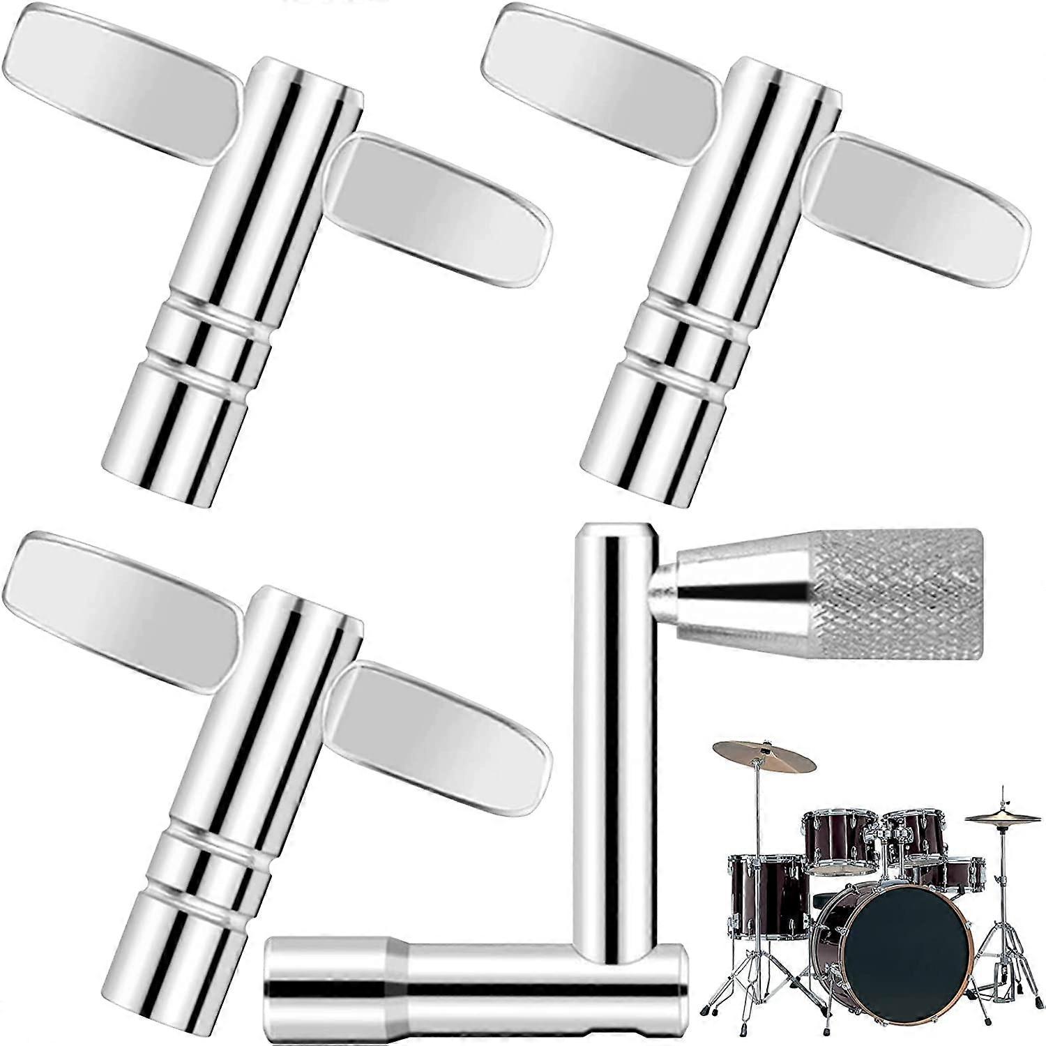 4 Pack Drum Tuning Keys, Continuous Motion Speed Key, Universal T-type Drum Wrench Z-type Drum Wrench Percussion Instruments Parts