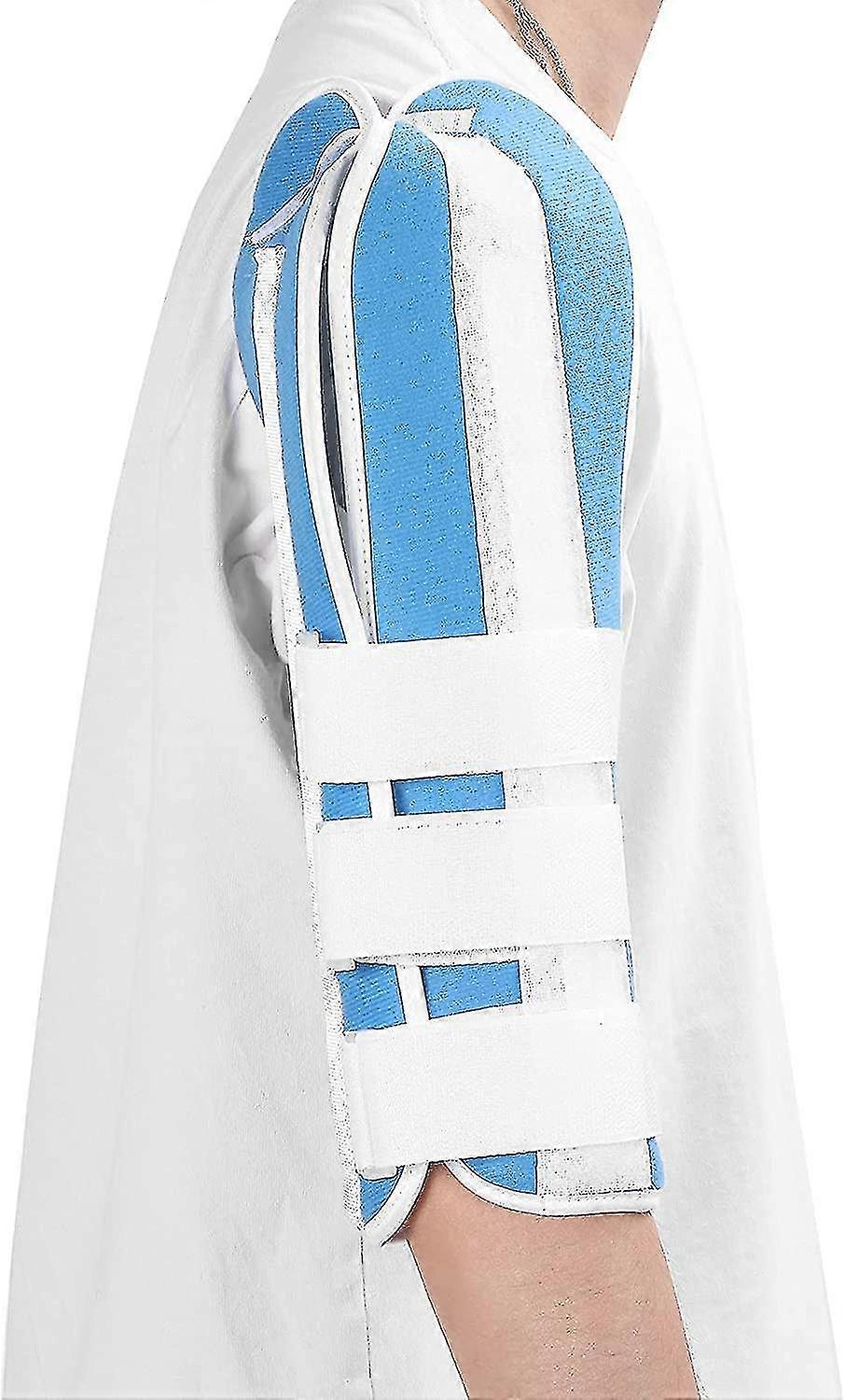 Upper Arm Support Adjustable Humerus Support Arm Splint Fixator For Fracture Recovery Size M1pcs-blue