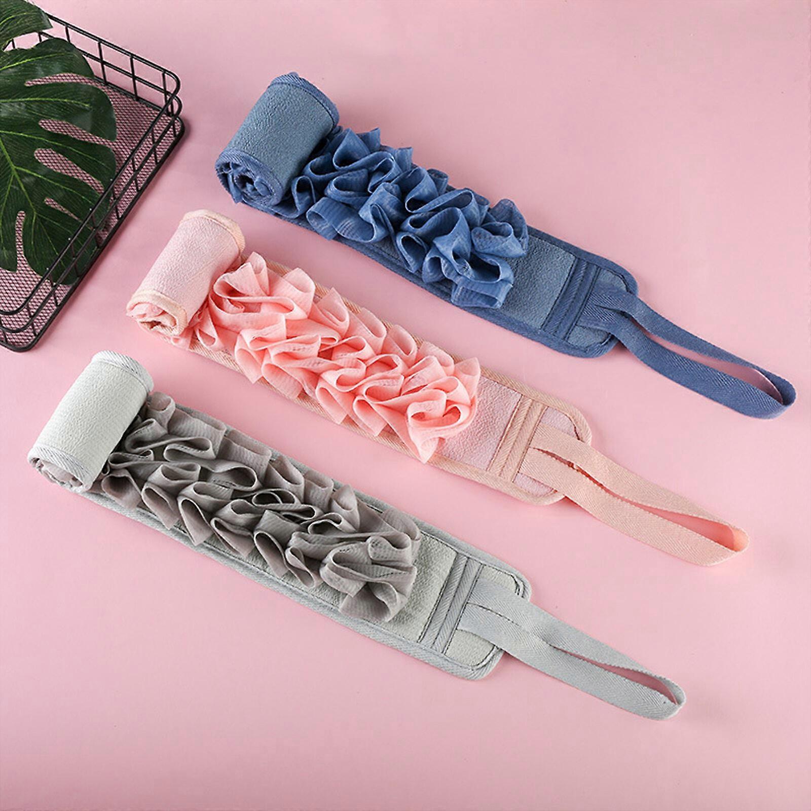 Back rubbing Shower foaming net Strip Double-Sided Back rub Bath Two-in-one Candy Color foaming Mesh Sponge Strong Bath Towel