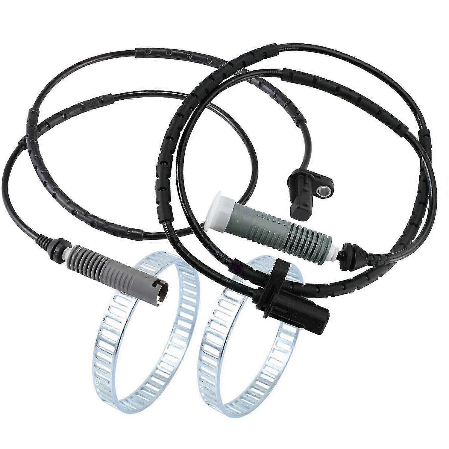 2x ABS SENSOR + 2x REAR ABS RING FOR BMW 1-SERIES E81 E87 3-SERIES E90 E91 E92 320d DE