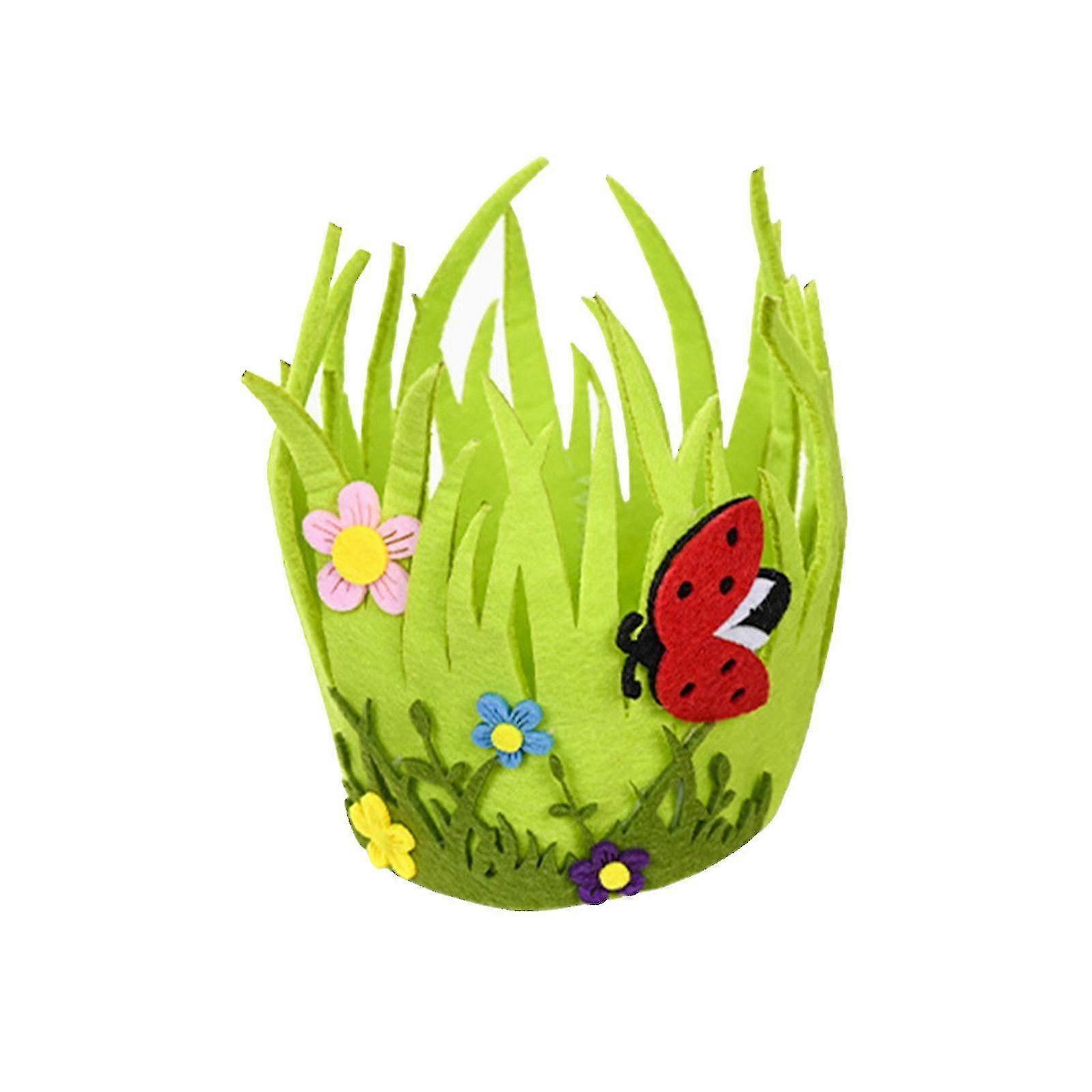 Easter Decorations Easter Decorations Easter Round Portable Non-woven Bucket Easter Decorations
