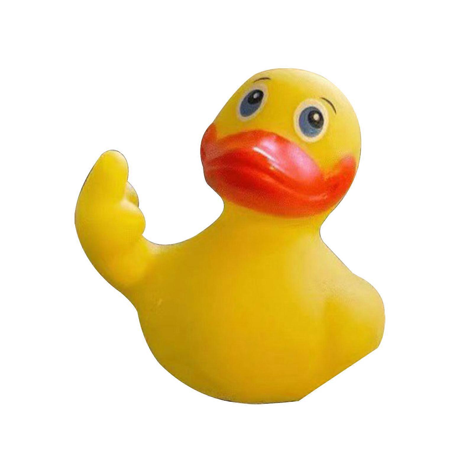 The Finger Duck Car Rubber Duck Bath Toys Cute Float Bathtub Duck  Car Ornaments Duck Car Dashboard Decorations