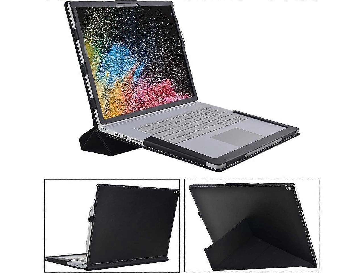 Case for 15 inch Microsoft Surface Book 3 / Surface Book 2 / Surface Book 1, Detachable PU Leather Folio Protective Laptop Cover with Stand Pencil Hol