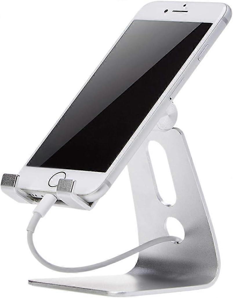 Adjustable Cell Phone Holder for iPhone and Android - Silver