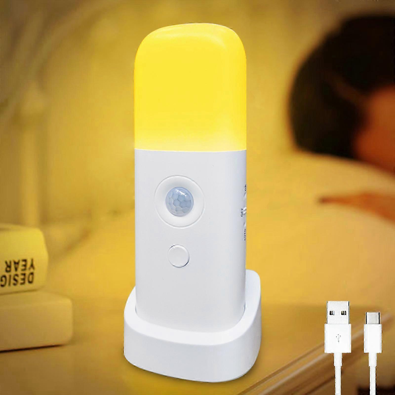 Motion Sensor Night Light Indoor USB Rechargeable(Warm Light)