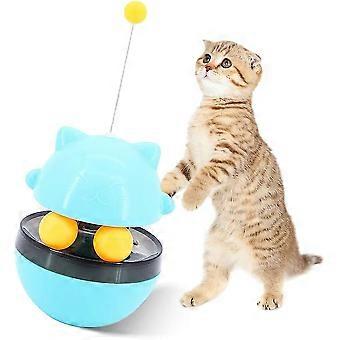 Cat Interactive Toy, Amused Cat Tumbler Turntable Toy Toy, With Food Dispenser Self Rotating Toys, Indoor Cat Toy Funny Cat Stick