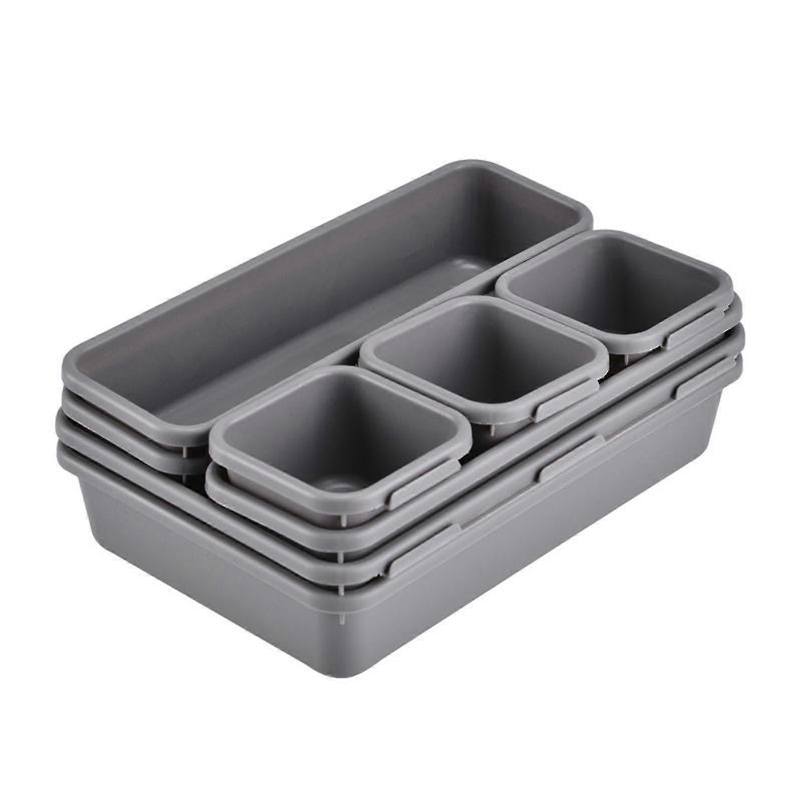 Desk Drawer Organizer Set Of 8 Versatile Drawer Dividers Storage Tray In 3 Sizes For Spices Makeup Jewelries Countertop New