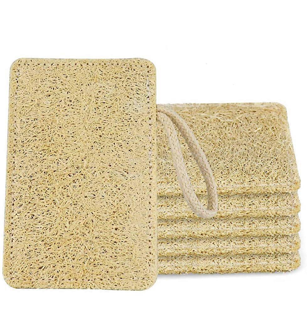 6PCS Loofah Sponge Reusable Washable Dishwashing Sponges with Plug In