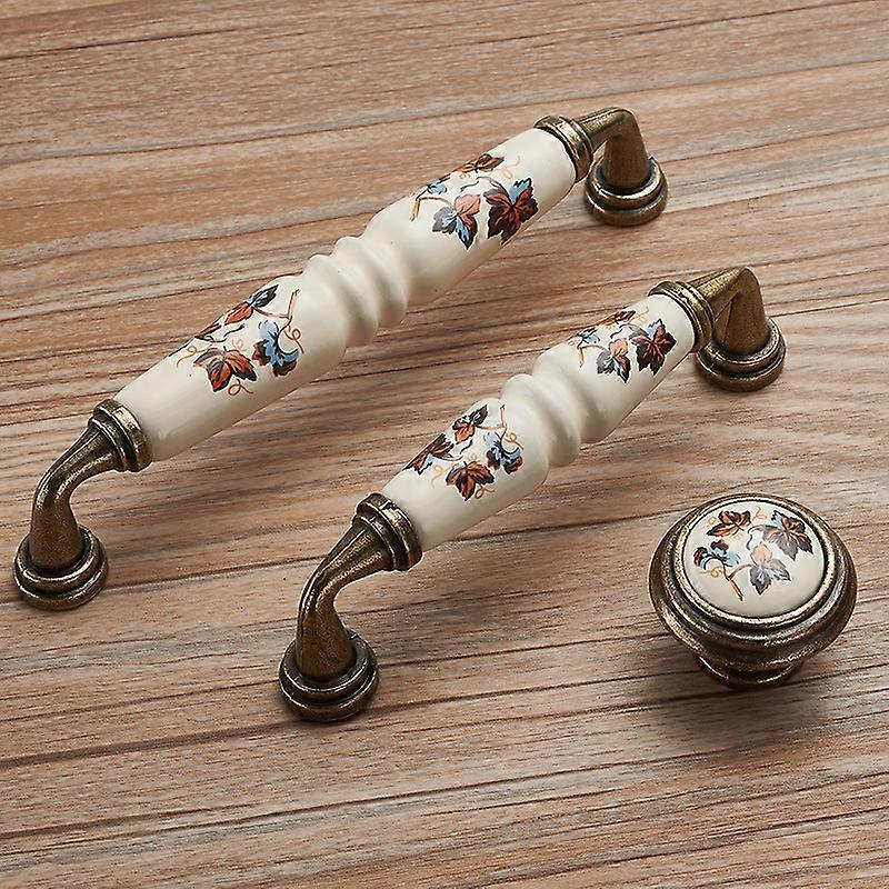 3pcs Flower Pattern Door Knobs Kitchen Cabinet Knobs Drawer Drawers Cabinet Knobs Decorative Crafts Knobs And Handles