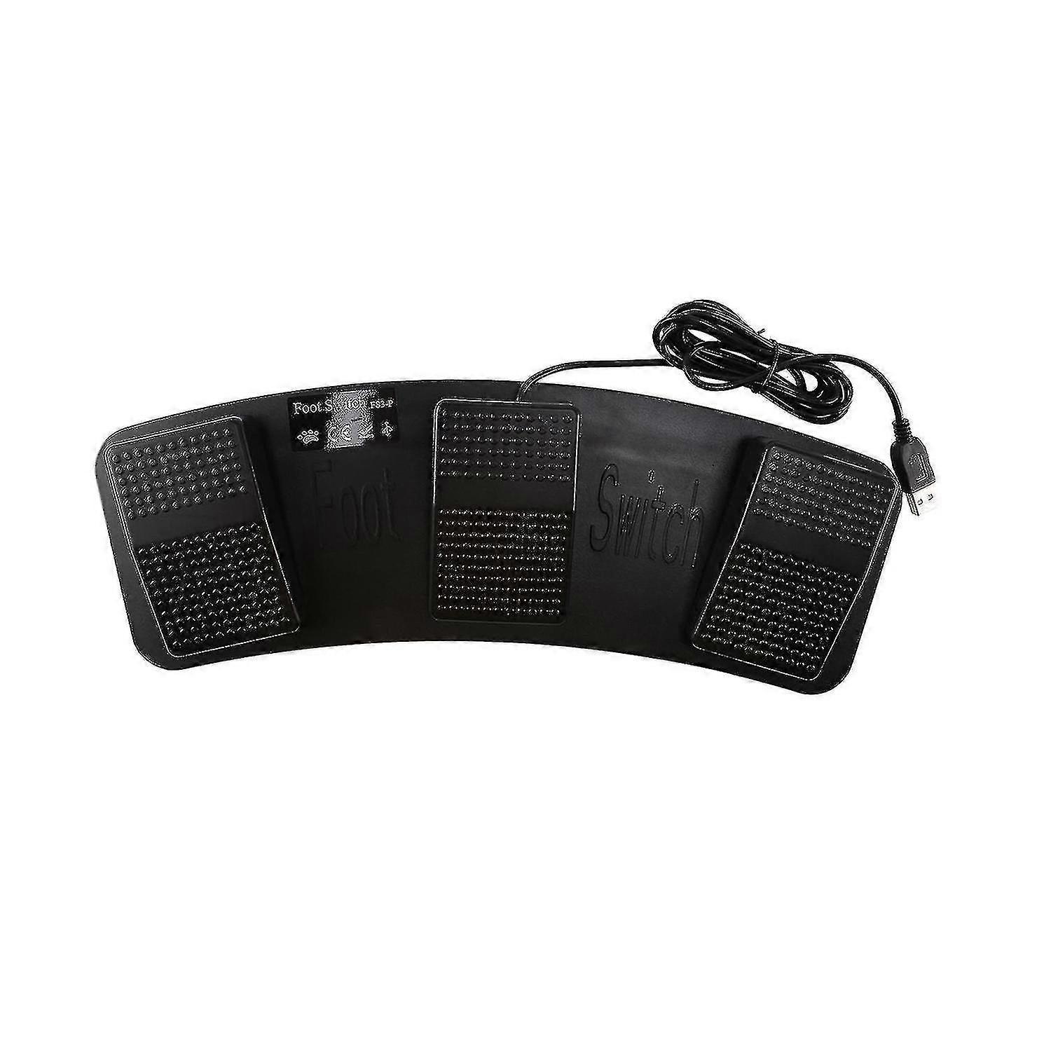 Fs3-p Usb Triple Foot Switch Pedal Control Keyboard Mouse 3 Pedals Any Key On Keyboard Combination-p