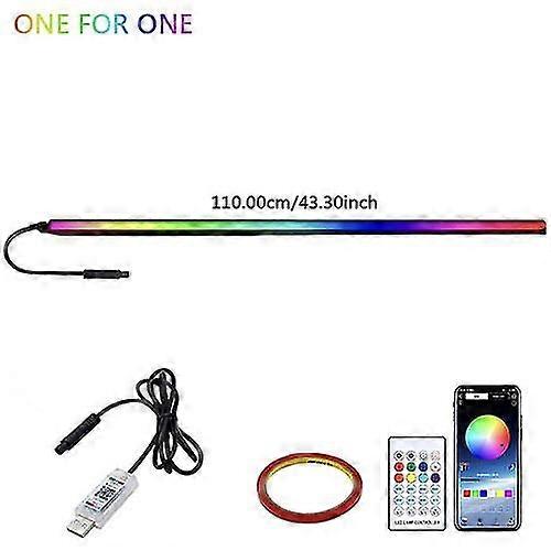 Auto Geleide Ambient Strip Light 110cm Usb-stekker met App Afstandsbediening Sfeerverlichting Auto Interieur Decoratieve Lamp Vezel Motorvoertuig Verlichting