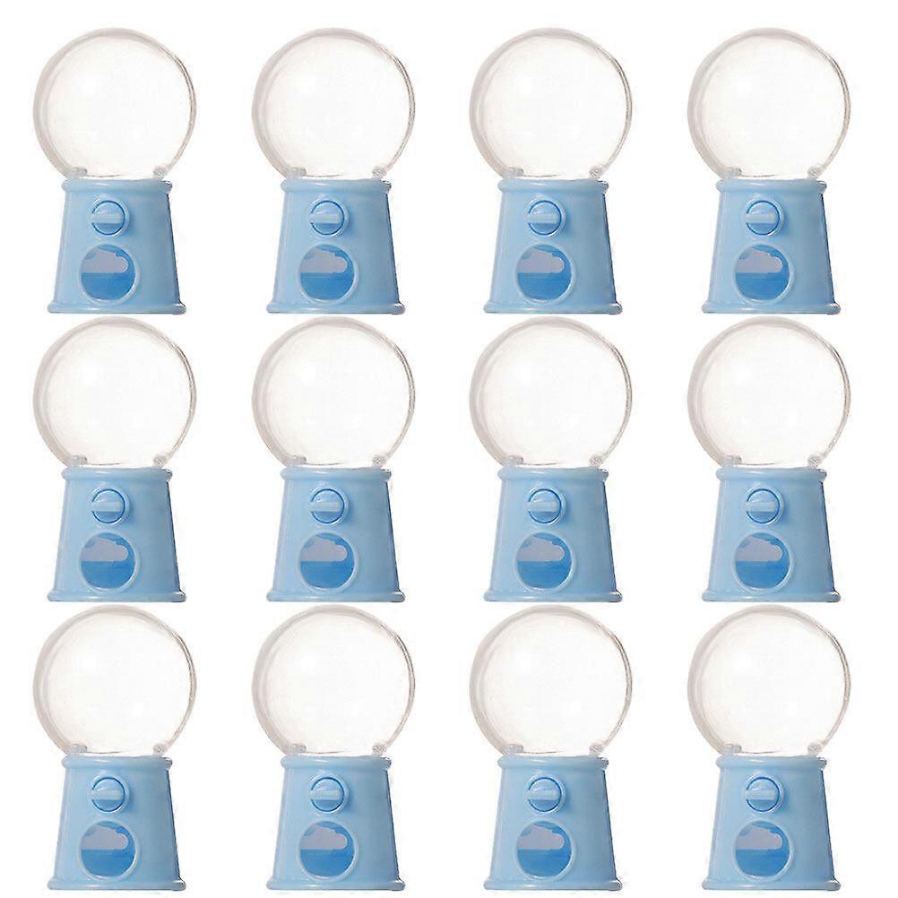 12pcs Funny Grabbing Catcher Machines Plastic Mini Candy Machines Rotatable Candy Catcher Machines Children Toys for Party (Sky-blue)