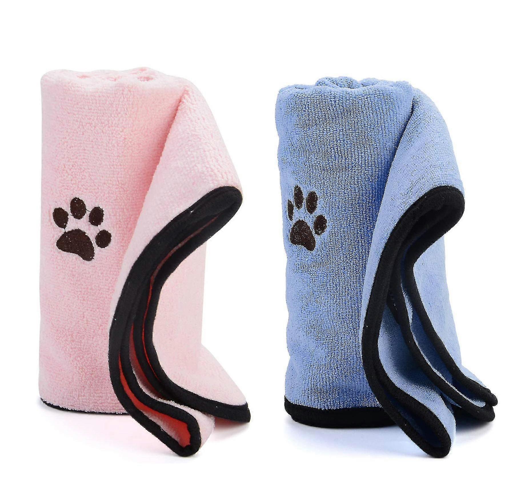 2 Piece Dog Towel Super Absorbent Soft Quick Drying Microfiber Towels