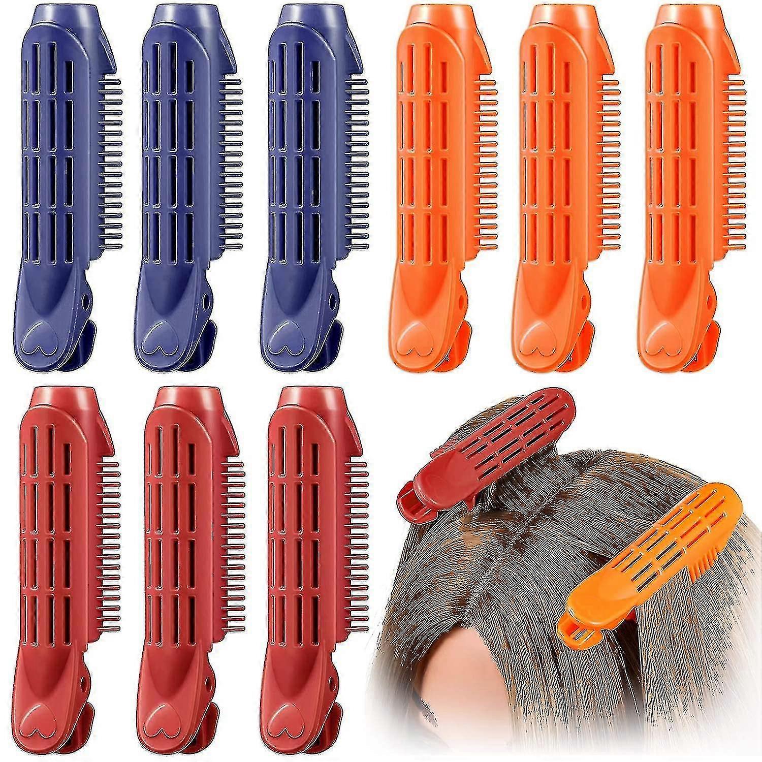 9pcs قصاصات جذور الشعر، Volumizing الذاتي قبضة حجم الشعر حليقة