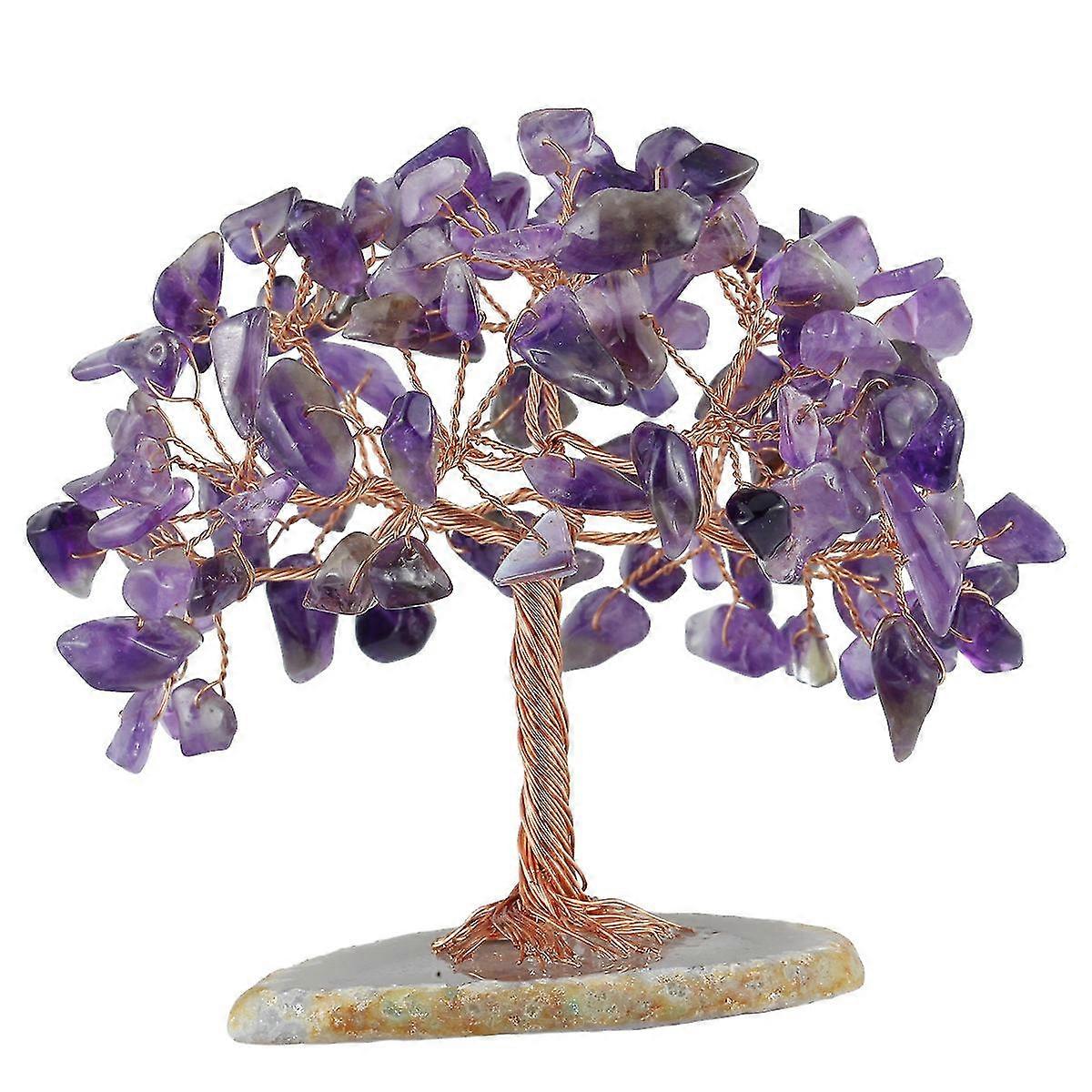 Ametyst Crystal Tree Prírodné reiki liečivé kryštály Gemstone Bonsai Money Tree Feng Shui Crystal Tree pre domáce dekor