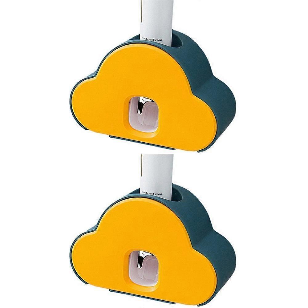 Automatic Toothpaste Squeezer 2 in 1 Toothbrush Holder Wall Mounted Toothpaste Dispenser for Kids an