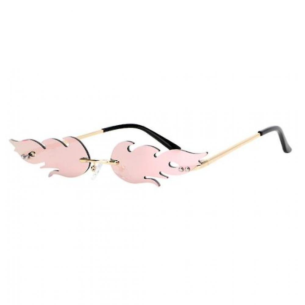 Gafas de sol rosa rimless flame para mujer